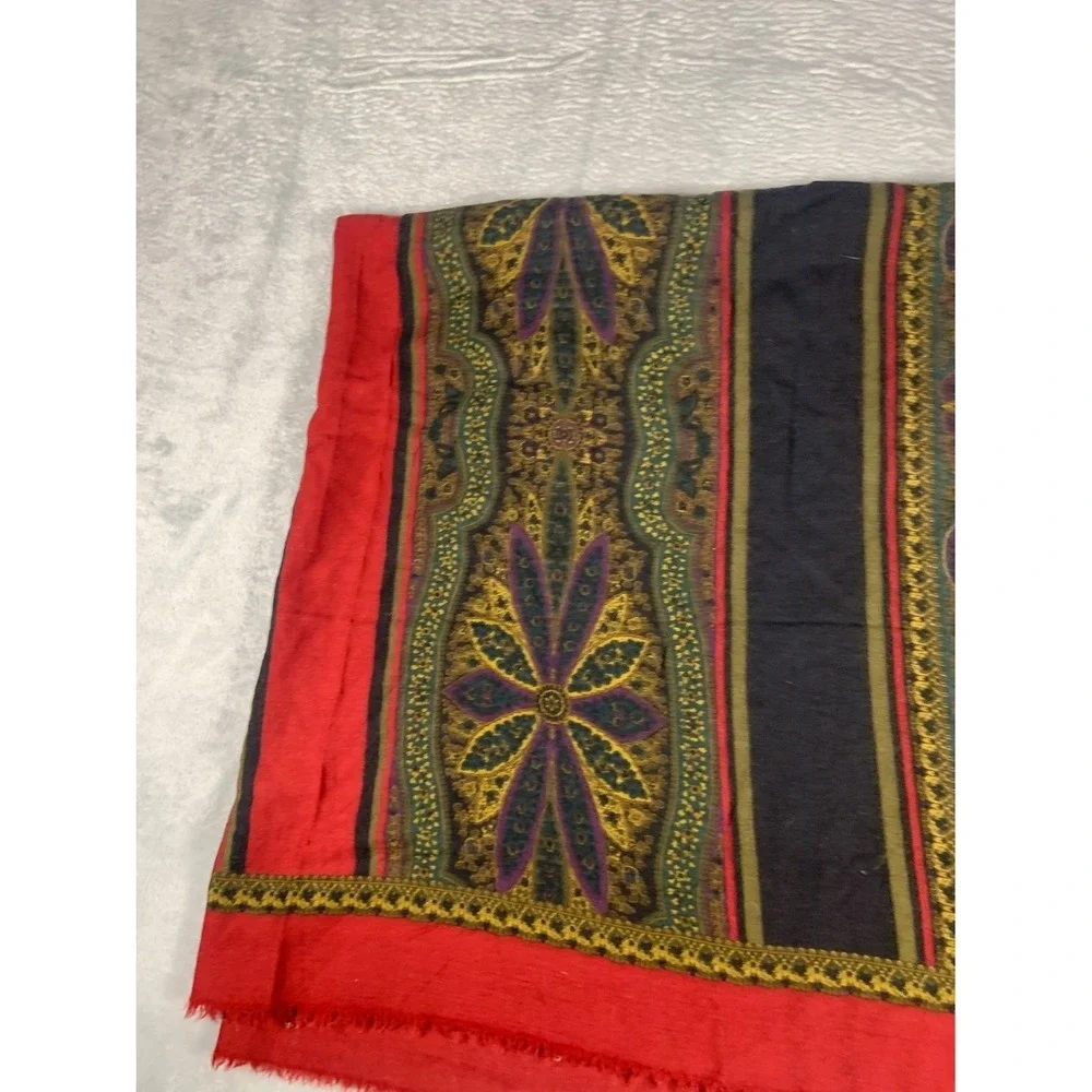 Vintage Gucci Wool Paisley Scarf Large 50